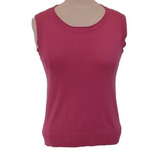 August Silk Pink Knit Crew Neck Tank- Sz. Med
